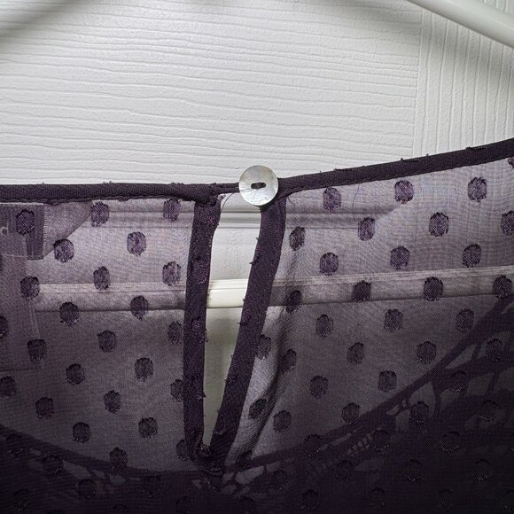 CJ Banks Womens Blouse Size 1X Purple Lace Sheer Boho Fairy Whimsigoth - Picture 4 of 12